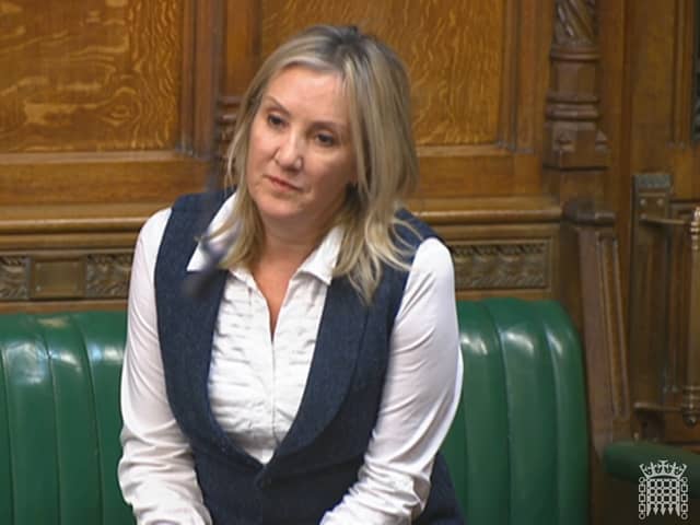 Dame Caroline Dinenage, Gosport MP, in parliament after raising concerns regarding Fort Blockhouse on March 25. Picture: Parliament TV