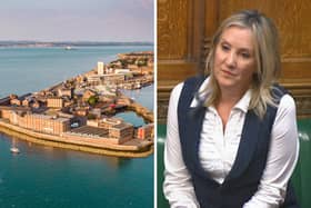 Dame Caroline Dinenage, Conservative MP for Conservative, said Fort Blockhouse is currently a burden on the taxpayer. The disposal of the site has been delayed several times. Picture: Brian Bracher Compass Aerial/Parliament TV.