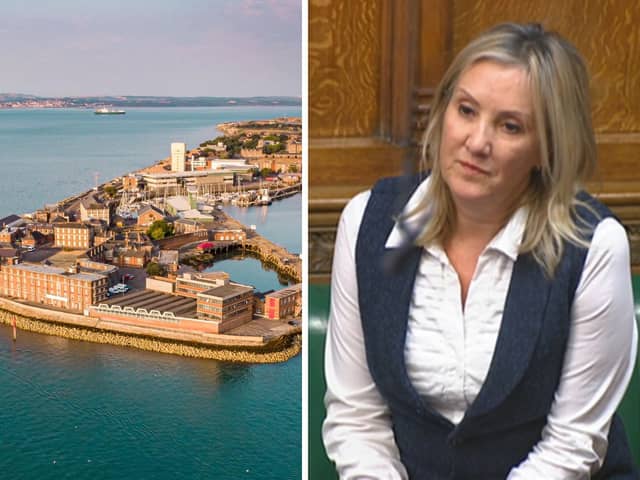 Dame Caroline Dinenage, Conservative MP for Conservative, said Fort Blockhouse is currently a burden on the taxpayer. The disposal of the site has been delayed several times. Picture: Brian Bracher Compass Aerial/Parliament TV.