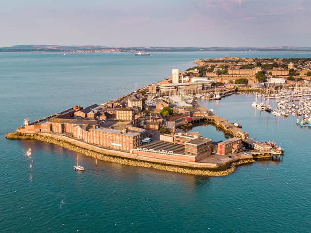 The MoD have issued a firm date of disposal for Fort Blockhouse. Plans wish to use the site as a mixed use development to boost the economy in Gosport, but those have been delayed for several years. Picture: Brian Bracher Compass Aerial