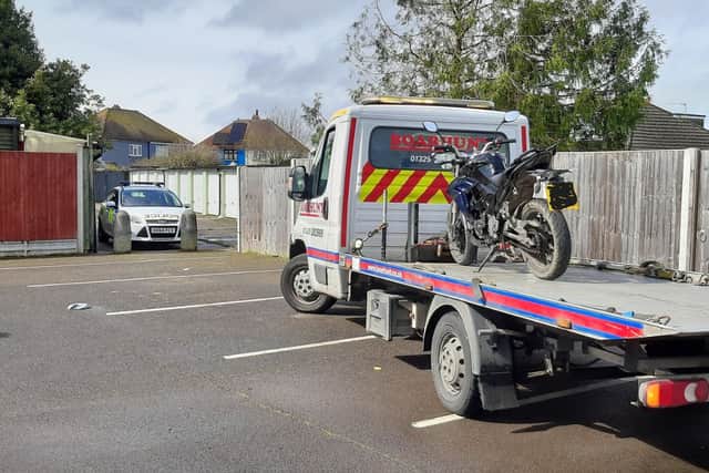 Police have launched Operation Imperative in a bid to crackdown on a spate of motorbike thefts in the Bridgemary area of Gosport. An 18-year-old man has been arrested. Picture: Gosport Police.