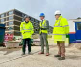 Portsmouth South's Labour MP, Stephen Morgan, visited the site of QA Hospital's emergency department expansion.