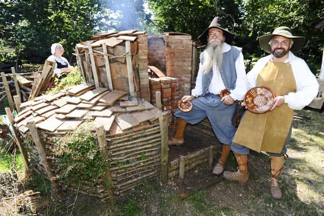 The 17th Century Kiln has been fired up at Little Woodham historical village