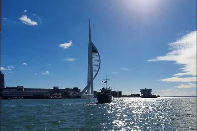 We took a trip on a Portsmouth Harbour tour