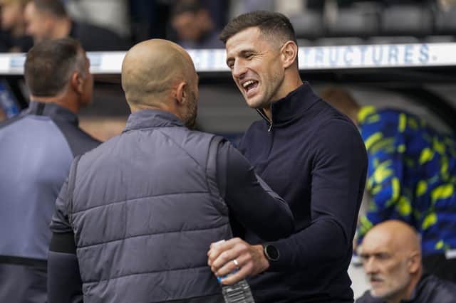 John Mousinho and Paul Warne shared a Pride Park point in September. Picture: Jason Brown/ProSportsImages