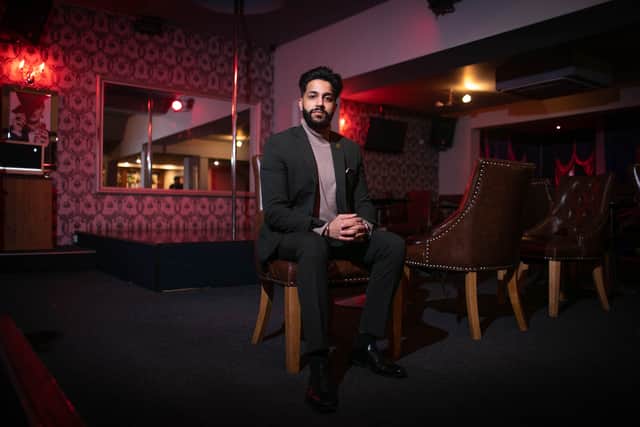 Mr Ojla said he is taking British Gas to small claims court, as the charge against the student flat put his company under financial strain. Pictured: Taran Singh Ojla - Managing Director of OJs Group at Wiggle Strip Club. Picture: Habibur Rahman