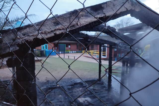 Fire at Manor Infant School. Pic: Stuart Vaizey