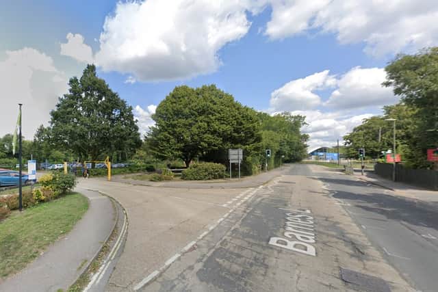 The assault took place in Barnes Lane in Sarisbury Green, Fareham, at the junction with the Holly Head car park. Picture: Google Street View.