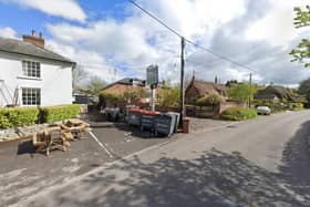 The crash took place outside the The Hawk Inn pub at Sarson Lane, in Amport near Andover. Picture: Google Street View.
