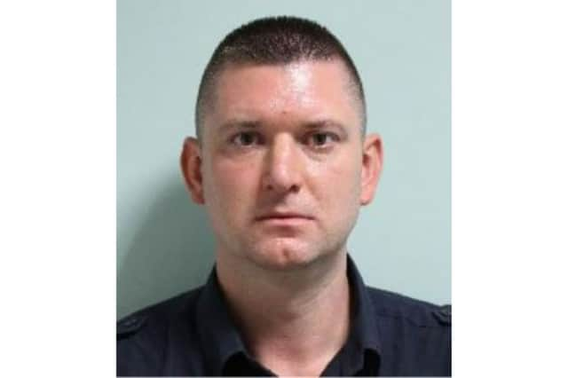 Kevin Smith, 38, was detained by officers from the NCA’s Anti-Corruption Unit at work in Portsmouth on 26 August 2023, as part of a joint operation with the Metropolitan Police Service and Border Force.
Picture: NCA 