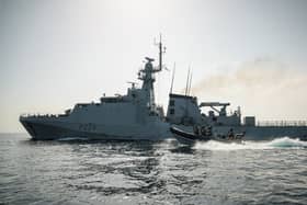 Royal Navy warship HMS Trent seized drugs with a street value of £16.7 million in two separate blows to drug runners in the Caribbean. 
Picture credit: Royal Navy / SWNS