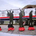 Fort Nelson hosted the Standing with Giants farewell event for Normandy on Friday 5th April 2024. Over 1,400 giant silhouettes are being transported to Normandy for a D-Day 80th anniversary display. Picture: Habibur Rahman