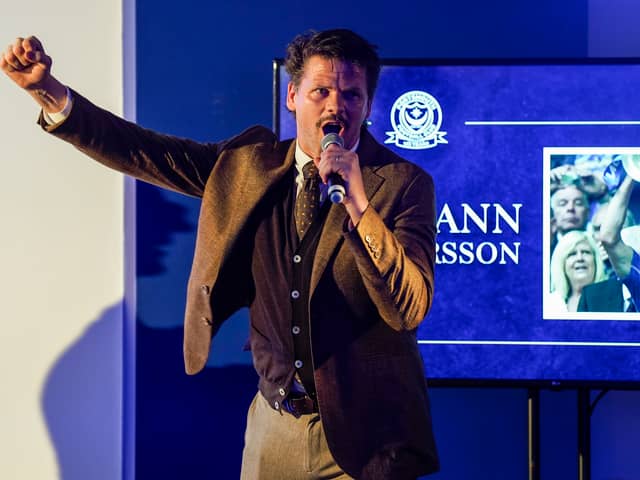 Hermann Hreidarsson was inducted into Pompey's Hall of Fame in April 2024. Picture: James Brown Photograph