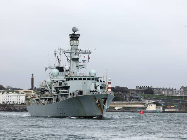 Sonar system upgrades have been earmarked for Type 23 frigates. Pictured is HMS Richmond returning to the UK after operations in the Red Sea. Picture: Royal Navy.