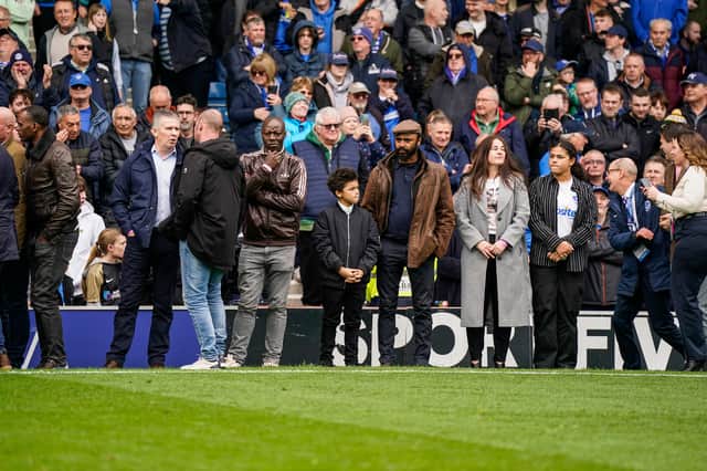 Anton Walkes' family - Anderson, Lee, Kelly and Alana - attended Pompey's Former Players' Day at Fratton Park last Saturday. Picture: Jason Brown/ProSportsImages