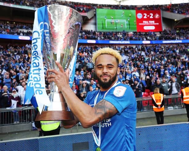 The late Anton Walkes won the Checkatrade Trophy with Pompey at Wembley in March 2019. Picture: Joe Pepler