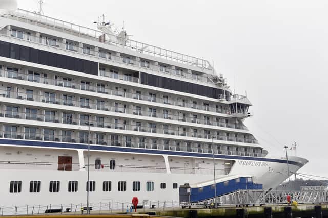 Viking Saturn cruise ship visited Portsmouth International Port on Thursday, April 11, 2024.Picture: Sarah Standing (110424-429)