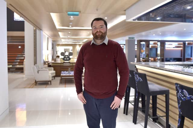 Viking Saturn cruise ship visited Portsmouth International Port on Thursday, April 11, 2024.Pictured is: The News, Portsmouth reporter Freddie Webb. Picture: Sarah Standing (110424-413)