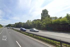 Police spotted the Vauxhall Astra driving on the wrong side of the A3(M) in Havant. Picture: Google Street View.