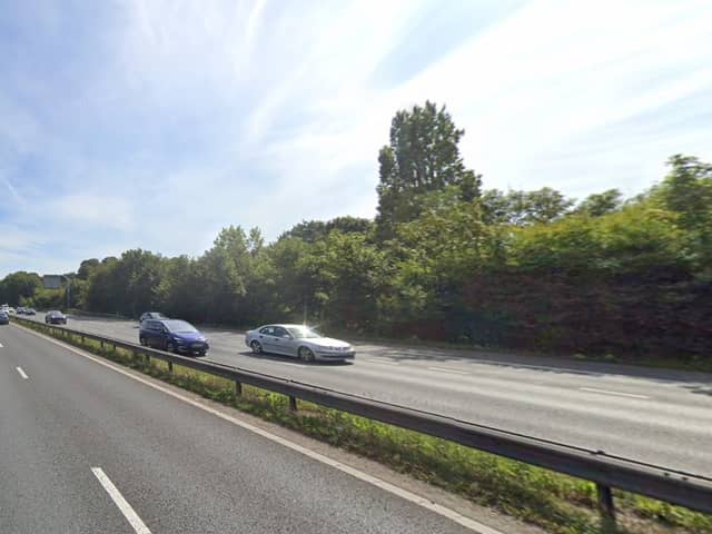 Police spotted the Vauxhall Astra driving on the wrong side of the A3(M) in Havant. Picture: Google Street View.