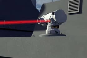 What DragonFire could look like when fired from a Royal Navy warship. It has been announced the system will be fitted to four destroyers.