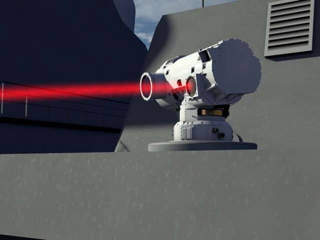 What DragonFire could look like when fired from a Royal Navy warship. It has been announced the system will be fitted to four destroyers.