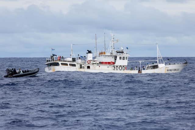 Illegal fishing has been hitting the people of the Oceanic nations. Picture: Royal Navy