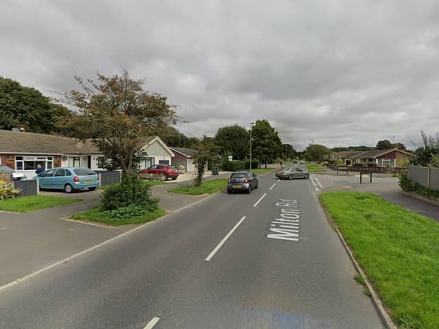 The crash took place in Milton Road, Waterlooville. Picture: Google Street View.