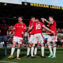 Andy Cannon (L) has won promotion to the Sky Bet League One with Wrexham. He last played in the division with Portsmouth in 2021. (Photo by Jan Kruger/Getty Images)