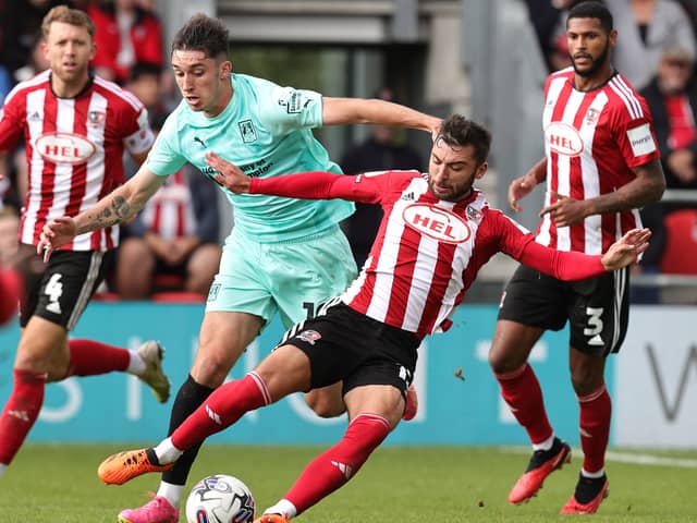Exeter's Reece Cole is interesting Pompey, according to reports. Pic: Getty.