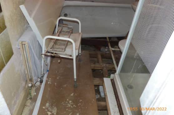 
Gaffney ripped a bathroom out but did not replace or undertake the work. Pic: Portsmouth City Council


