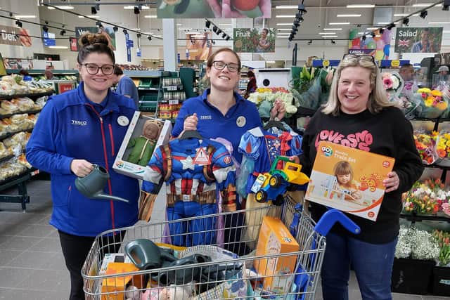 The donations were gladly received by the Portsmouth school