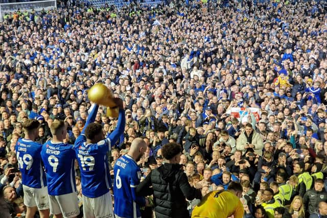 Portsmouth City Council and Portsmouth FC are planning a celebration event after Pompey win League One and clinch promotion to the Championship. Picture: Ian Gillespie