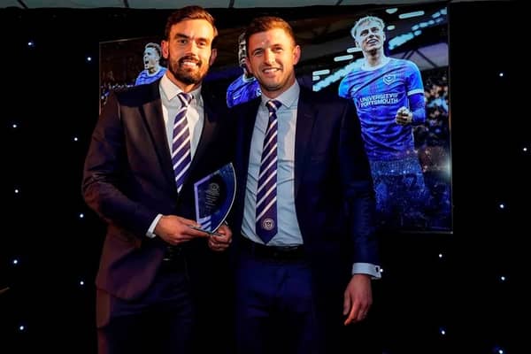 Pompy skipper Marlon Pack was named player of the season, at the club's end of season awards last night. Pic: Jason Brown