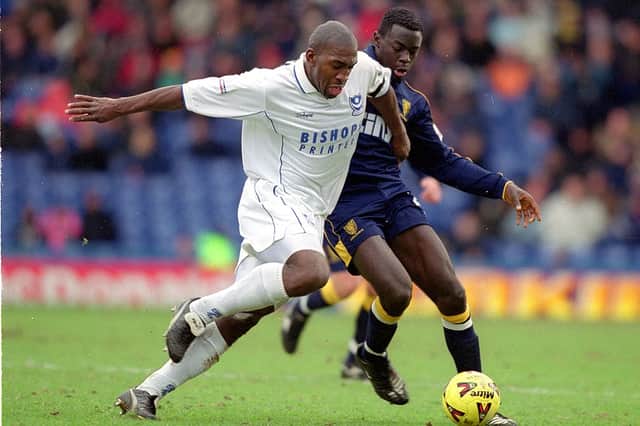 Darren Moore in action for Portsmouth in 2000