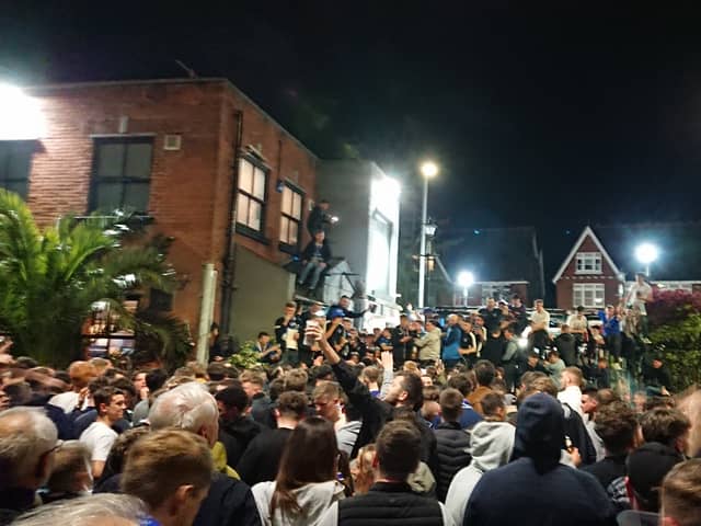 Fans descended on O'Neills bar in Albert Road, Southsea, on the night of April 16 after Pompey's League One title victory. Police said they received several reports of theft and criminal damage, including a staff member that was racially abused. 