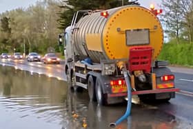 A Southern Water tanker on Eastern Road this morning (April 18). Picture: Portsmouth City Council