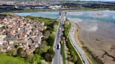 Current traffic on Eastern Road on April 18 after the route was reopened. Picture: DJI Fly