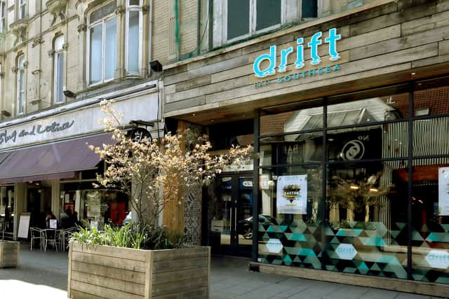 Drift Bar in Palmerston Road, Southsea. Thefts and criminal damager were reported at the venue following Portsmouth's League One title win against Barnsley on Tuesday (April 16). Picture: Chris Moorhouse (110419-63)