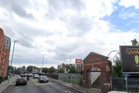 A man in his 50s has been hospitalised after a collision outside Fratton Train station.
