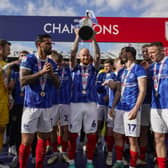 Pompey won the 2023/24 League One title. John Mousinho’s men finished five points above Derby County. (Image: Getty Images)