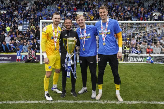 Pompey are searching for a third goalkeeper, following the departures of Ryan Schofield and Matt Macey. Picture: Jason Brown/ProSportsImages