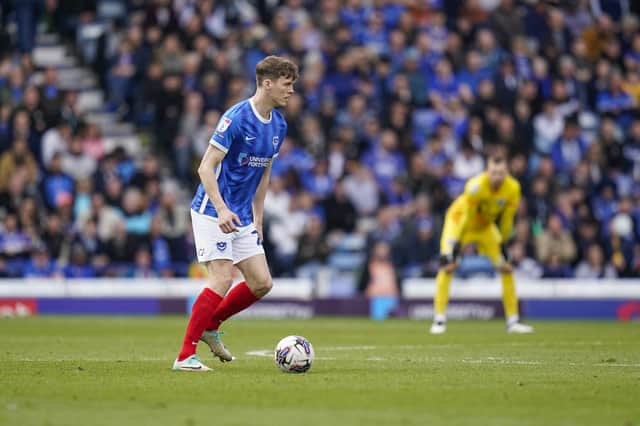 Sean Raggett isn’t in Pompey’s squad for the final match against Lincoln. Picture: Jason Brown/ProSportsImages