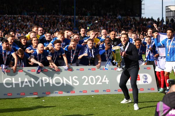 John Mousinho and his Pompey title winners will again look to Europe for pre-season this summer. Picture: Peter Nicholls/Getty Images