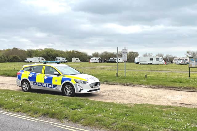 
Travellers on Hayling Seafront Road car park

