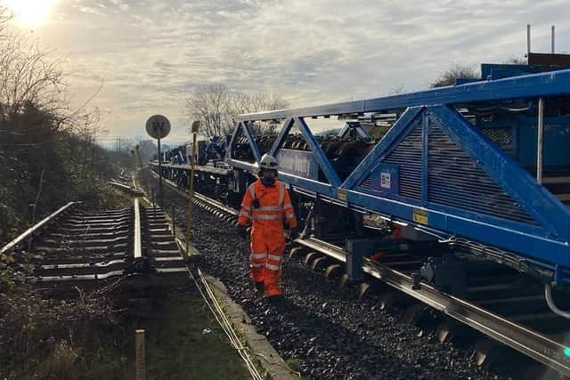 Engineers will be installing half a mile of new track at Wallers Ash between Winchester and Micheldever.