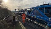 Engineers will be installing half a mile of new track at Wallers Ash between Winchester and Micheldever.
