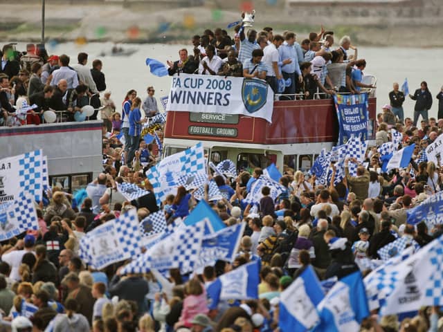 Pompey boss John Mousinho has told his players to savour Southsea Common celebrations like the FA Cup parade in 2008.