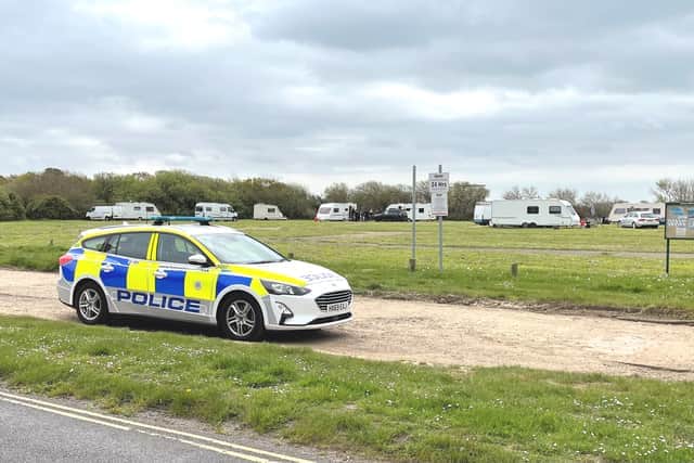 Travellers on Hayling Seafront Road car park have been moved on. 