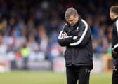 Lincoln City boss Michael Skubala in the 2-0 defeat to Pompey. Pic: Richard Sellers/PA Wire.